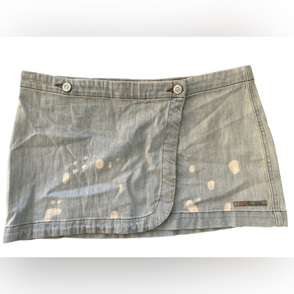 BDG Light Wash Denim Wrap Skirt NWOT - Picture 1 of 7